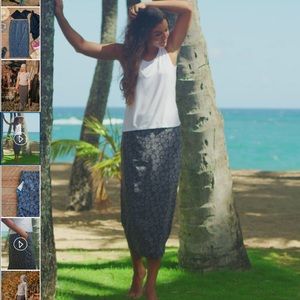 Rip Skirt Hawaii Farmhouse Twigs Black Length 4